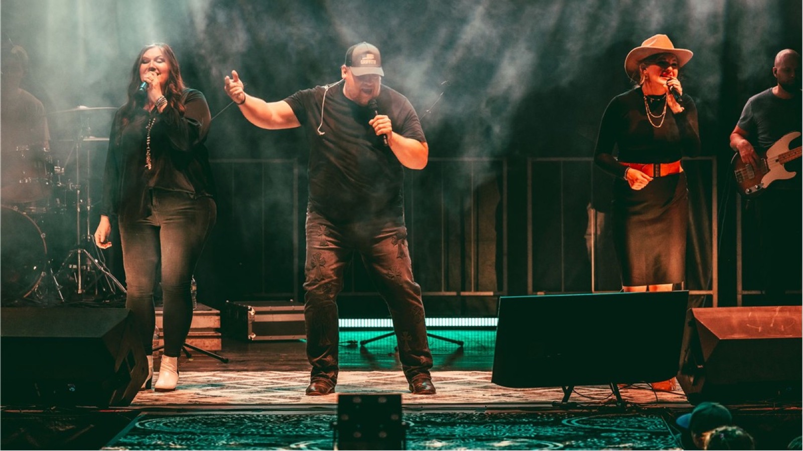 Griffith performing live, official band of the US 250 Tour